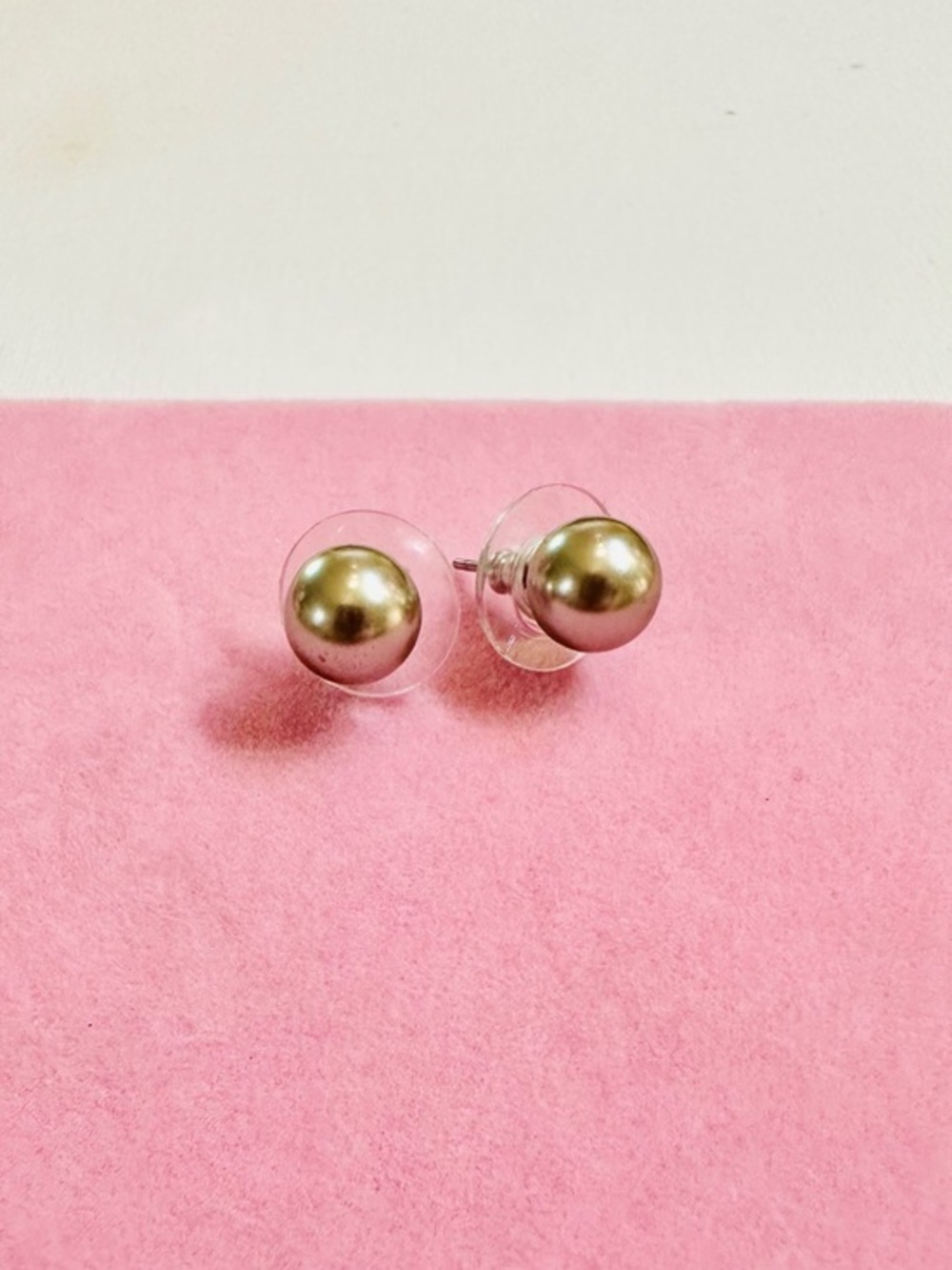 Silver Tone Ball Stud Earrings